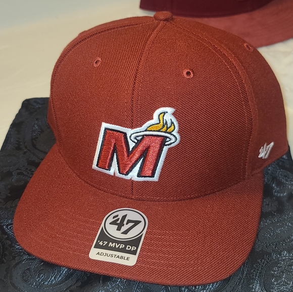'47 Red Miami Heat Snapback - Picture 2 of 9